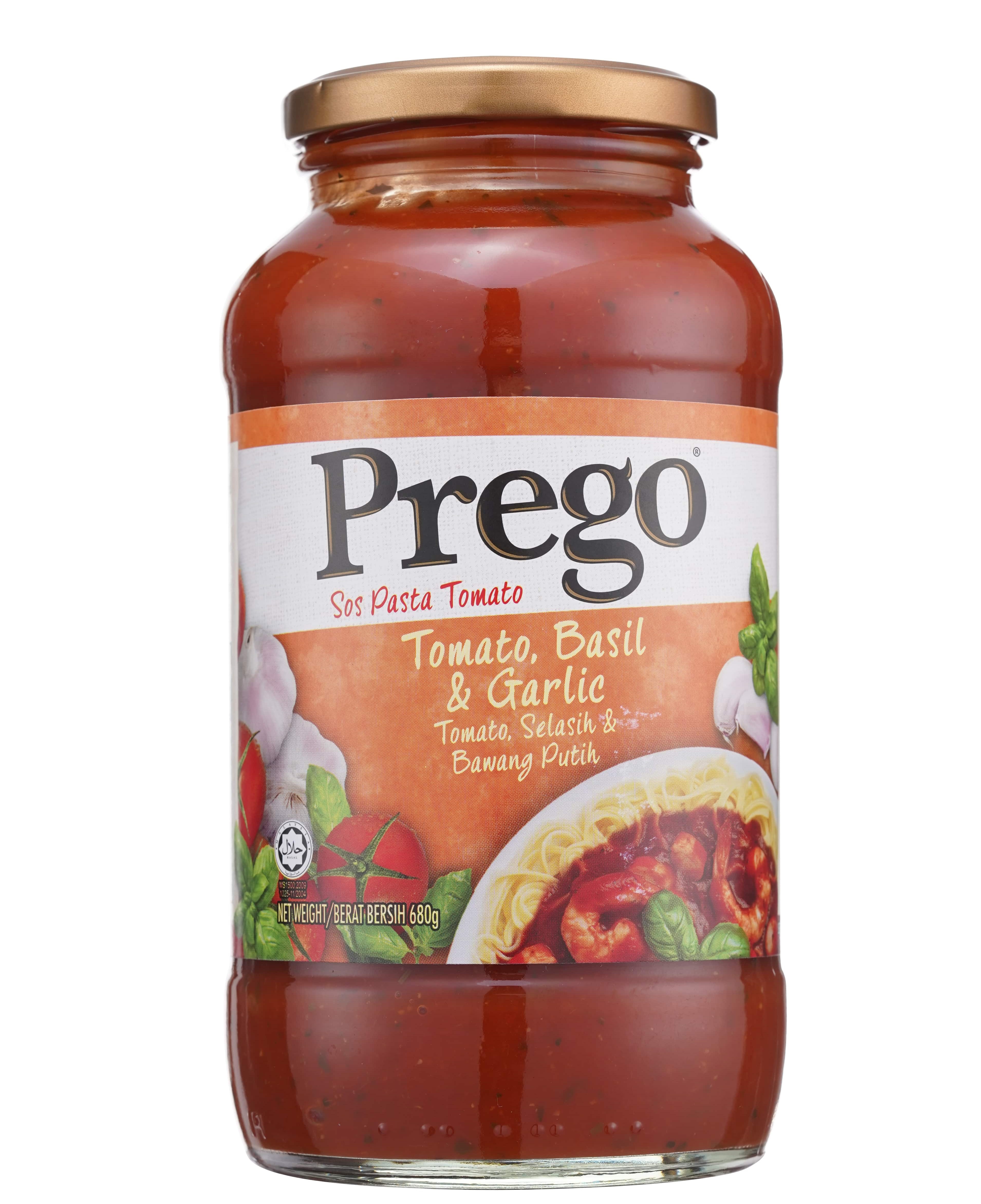 Prego Tomato, Basil & Garlic Pasta Sauce 680g